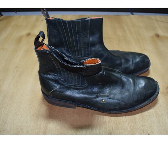 Bed Stu Black Leather Chelsea Boots Men’s Size 12 - Picture 2 of 4